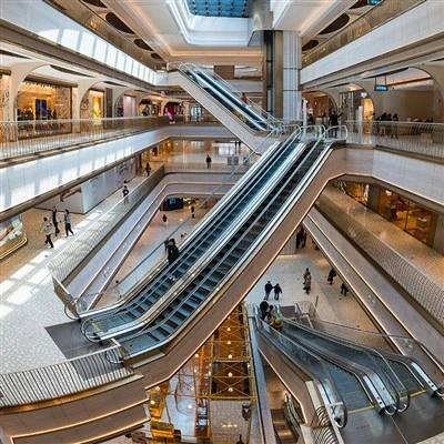 Escada rolante interna para shopping